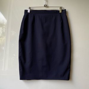 Escada navy blue pencil skirt